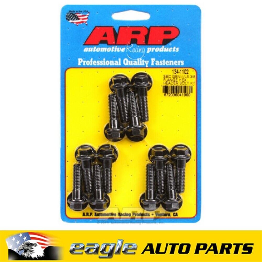 ARP Hex Header Bolts Black 8mm x 1.25 fits Chev Small Block LS Series # 134-1102