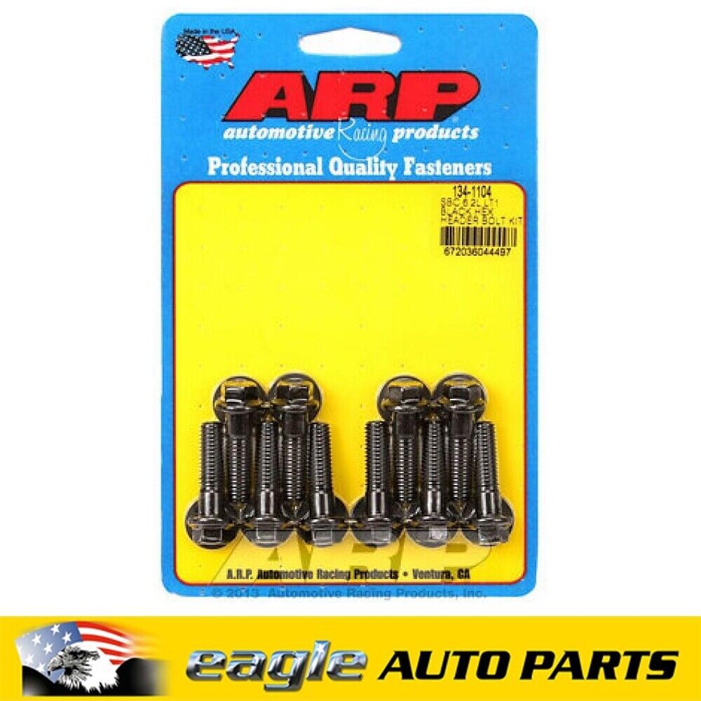 ARP Chev LT1 6.2L small block, black, hex Header Bolt & Stud Kit # 134-1104