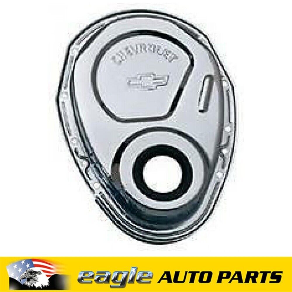 CHEVROLET CHROME BOWTIE TIMING CHAIN COVERS 327 350 383 400 CHEV # 141-215