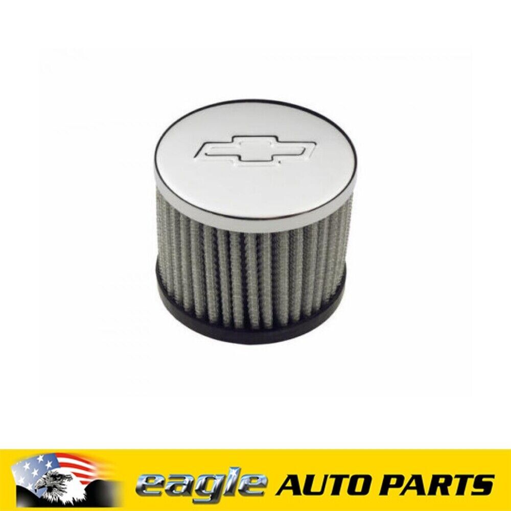 Proform Push In Air Oil Breather Caps Chevrolet Bowtie Logo # 141-622