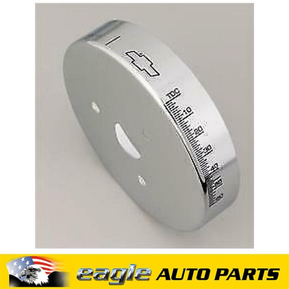 Chev 350 Bowtie Proform Harmonic Balancer Cover Chrome # 141-725