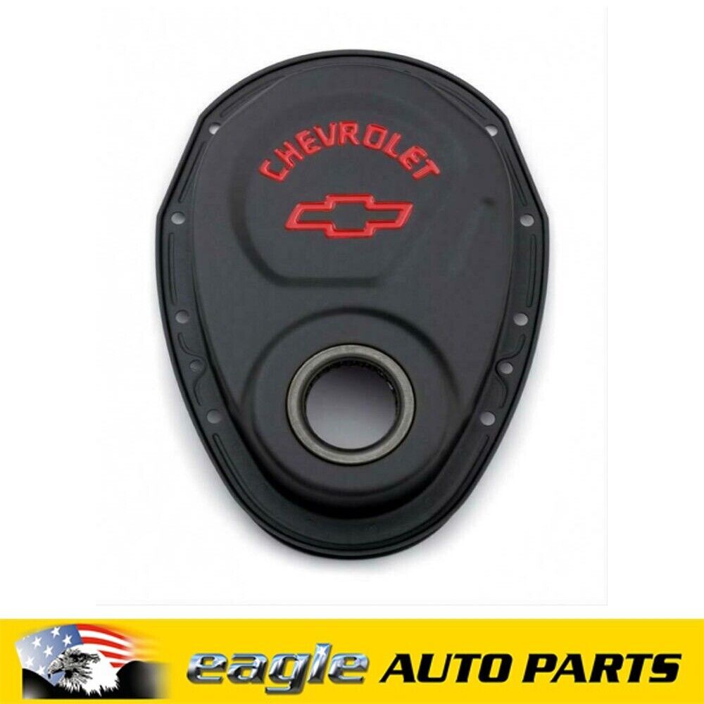 Chev Small Block Proform Black Steel Timing Chain Cover # 141-753