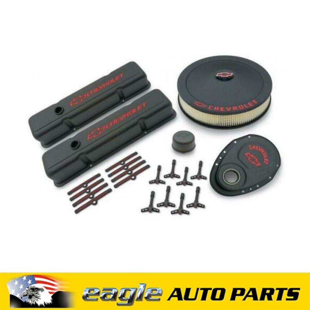 Chev 283 327 350 Proform GM Licensed Black Engine Dress Up Kit # 141-758