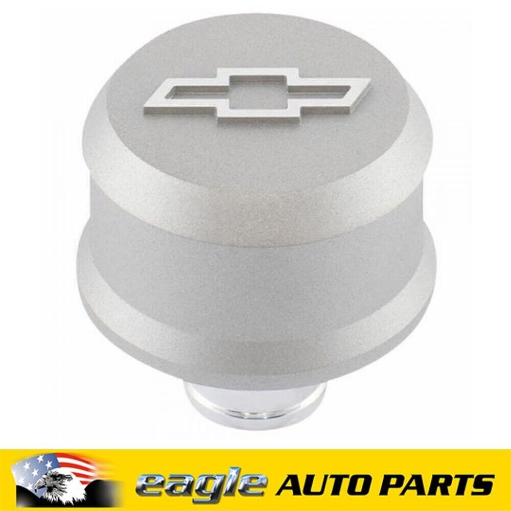 Proform Slant-Edge Gray Aluminum Push-In Raised Bowtie Breather Cap # 141-860