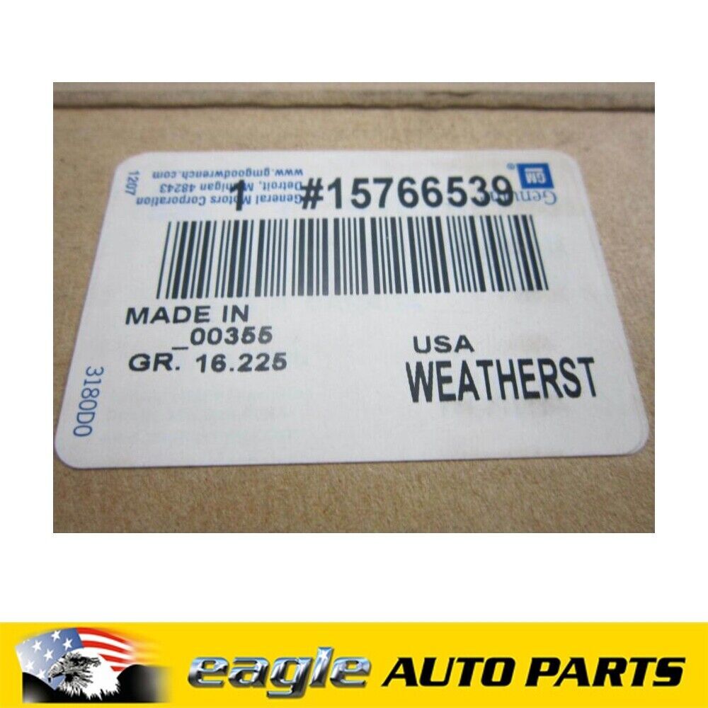 CHEV 88-98 C/K TRUCK CREW CAB REAR LH RH REAR DOOR WEATHERSTRIP SEAL # 15766539