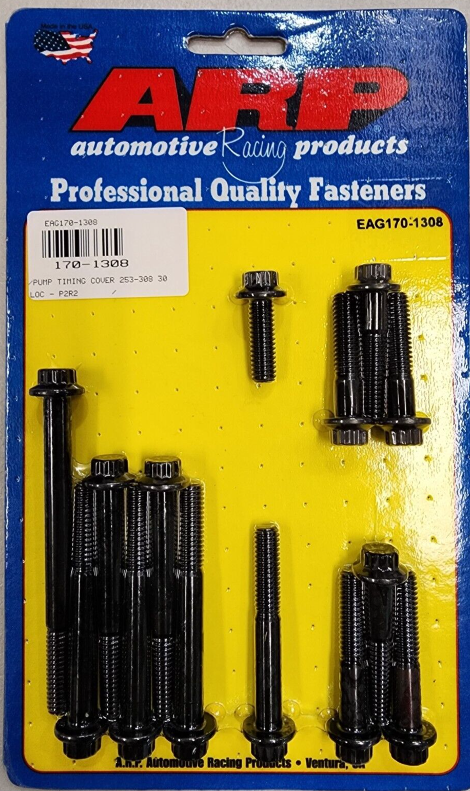 ARP Holden 253 - 308 V8 Water Pump & Timing Cover Bolt Kit 12pt Black # 170-1308