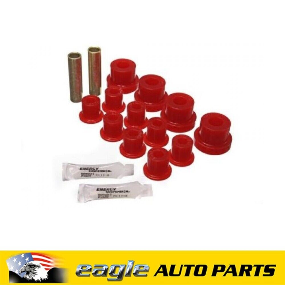 JEEP 4WD 1976 - 1986 FRONT LEAF SPRING BUSH KIT RED ENERGY SUS  # 2-2102R