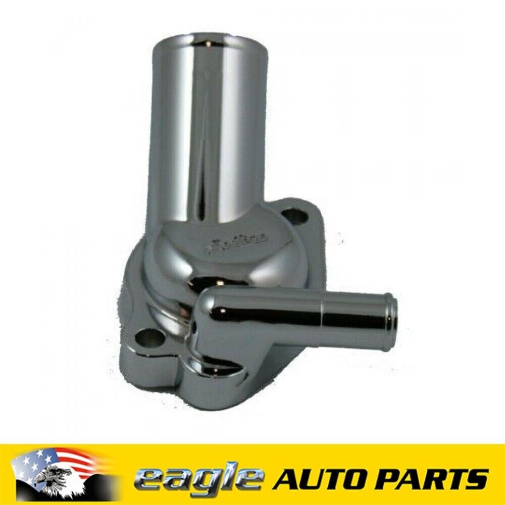 HOLDEN 253 308 V8 CHROME SINGLE HEATER HOSE OUTLET THERMOSTAT HOUSING # 22-72-0