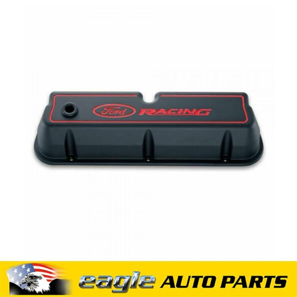 Ford 289 - 351 Windsor Ford Racing Licensed Black Alloy Rocker Covers # 302-003