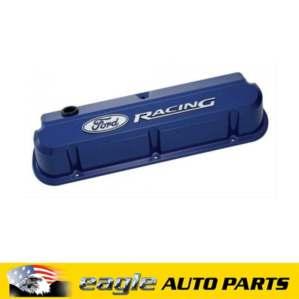 Ford 289 302 351 Windsor Ford Racing Licensed Slant Edge Valve Covers # 302-136