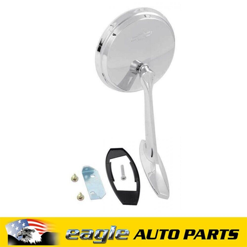 CHEV IMPALA 1965 1966 LEFT HAND SIDE OUTER DOOR MIRROR WITH BOWTIE # 3863609