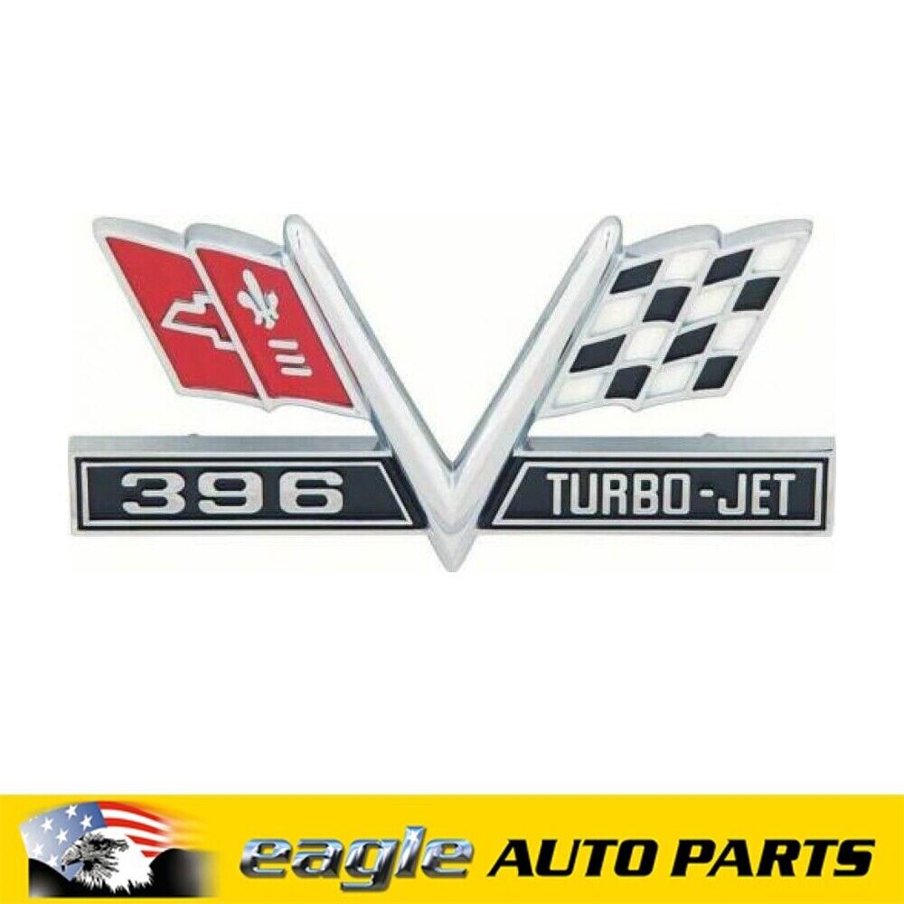 CHEV CAMARO 1967 "396 V-FLAG" FRONT FENDER EMBLEM # 3867312