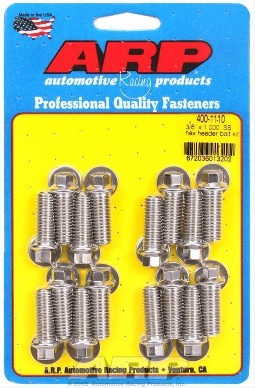 ARP Stainless Steel Header Bolts 3/8 in.-16, 1.000 in # 400-1110
