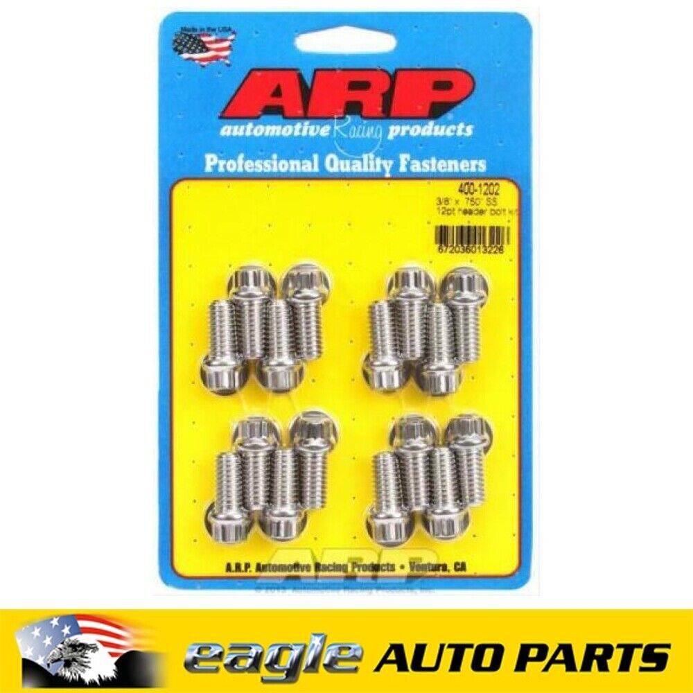 ARP Stainless Steel Header Bolts 3/8 in.-16, 0.750 in # 400-1202