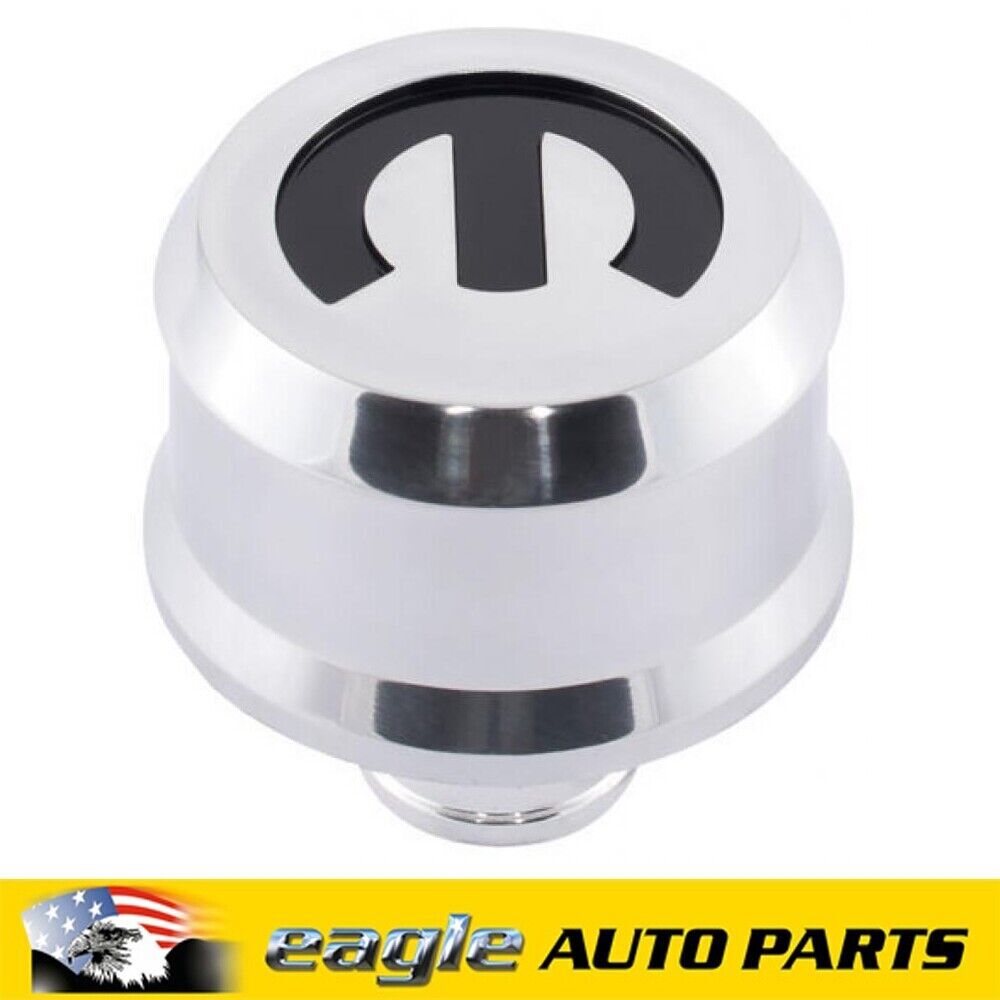 Proform Slant-Edge Polished Aluminum Push-In Mopar Emblem Breather Cap # 440-441