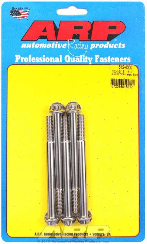 ARP Stainless Steel Bolts 4.000 in 5/16 # 612-4000