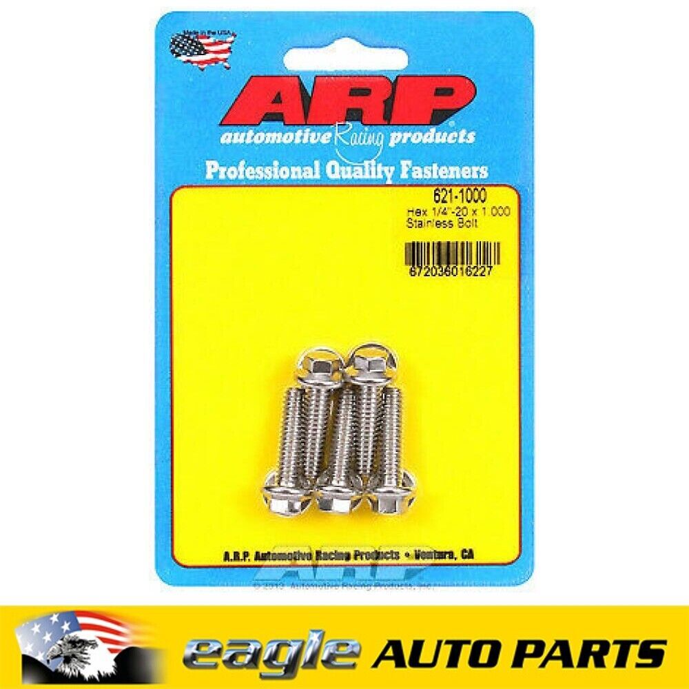 ARP 1/4 -20 X 1.00" Long Hex Head Stainless Steel Bolts # 621-1000
