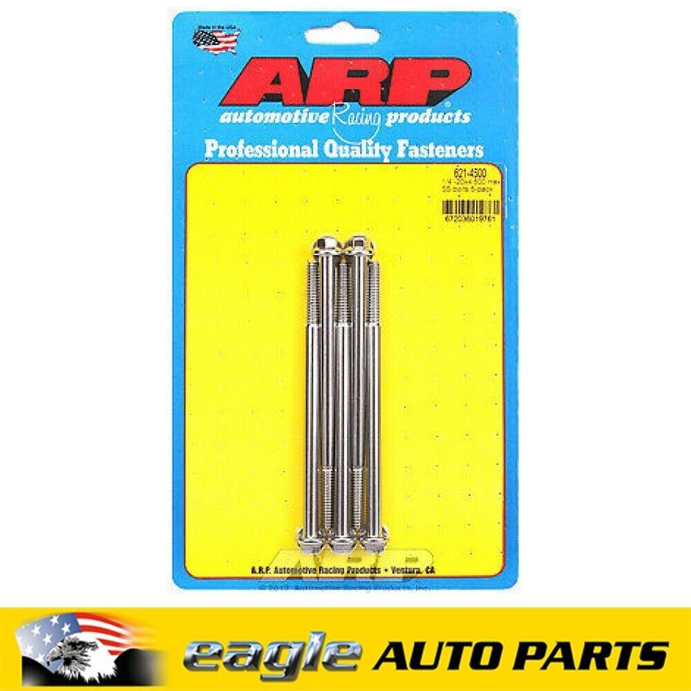ARP 1/4" -20 x 4.500" UHL Stainless Steel Bolts x 5 # 621-4500