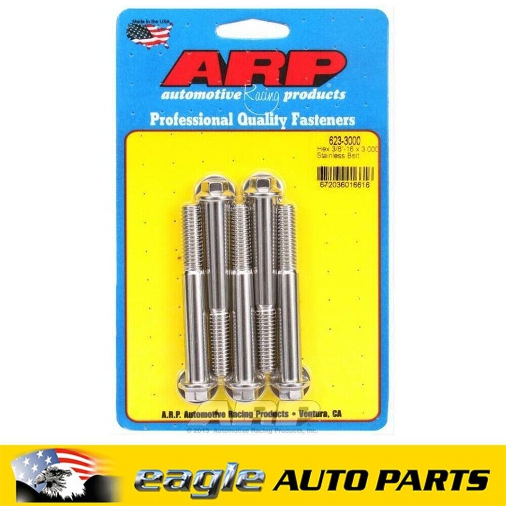 ARP Stainless Steel Bolts 3/8 in.-16 RH Thread, 3.000 in. UHL  # 623-3000