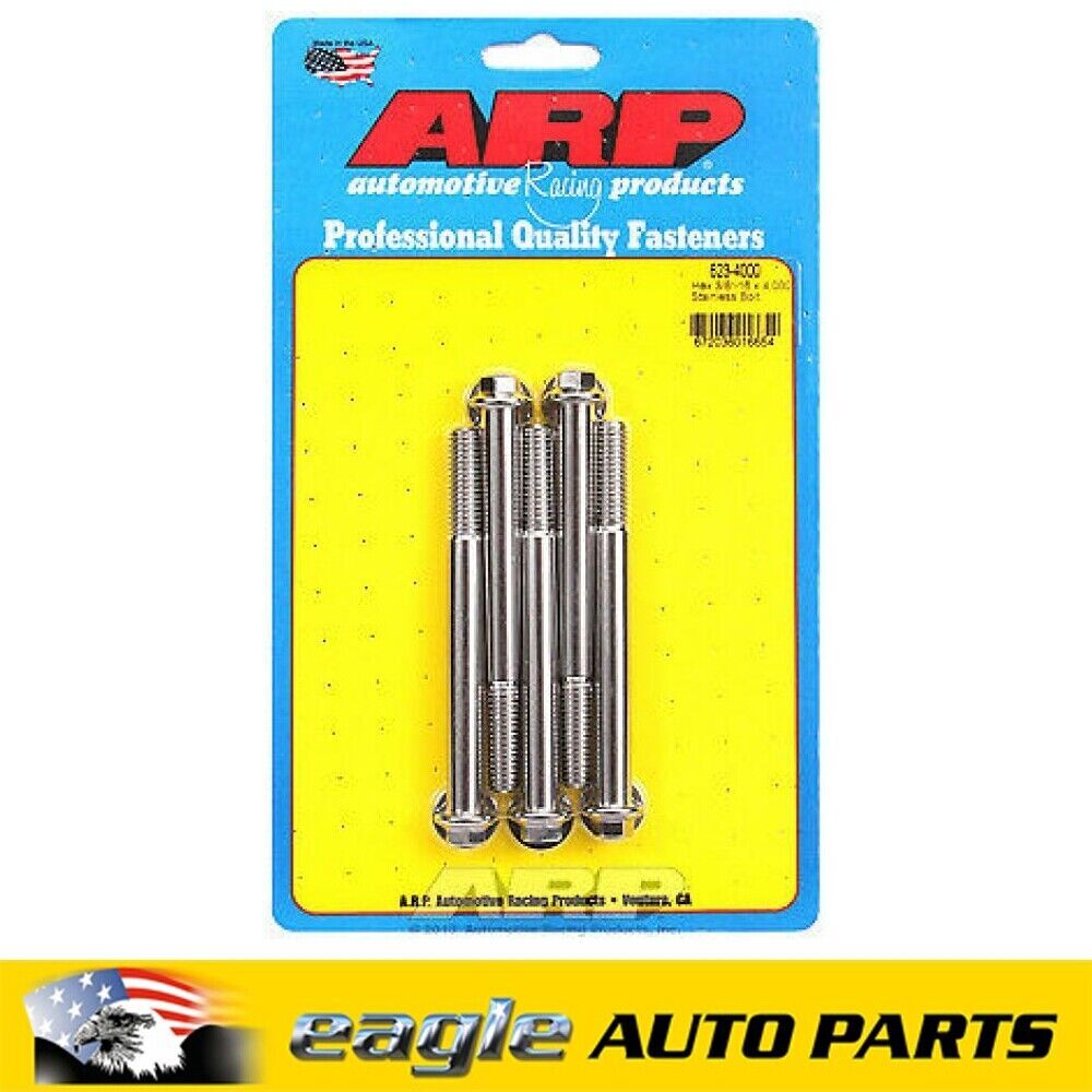 ARP Stainless Steel Bolts 3/8 in.-16 RH Thread, 4.000 in. UHL # 623-4000