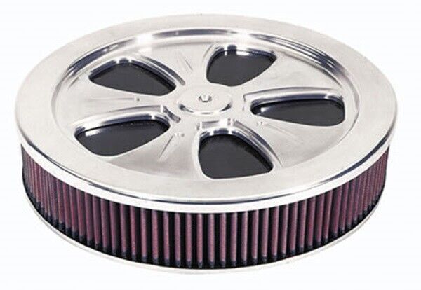 K&N 5 Spoke Round 14" Diameter 3" High Custom 66 Air Cleaner Assembly # 66-5090