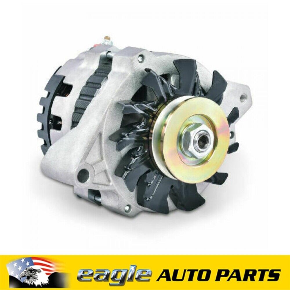 Chev 160 Amp 1 Wire Internal Regulator Satin Finish Alternator # 66430-16N