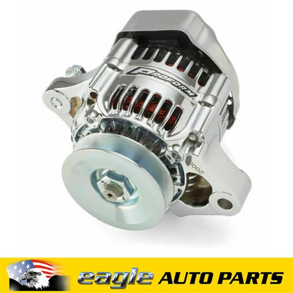 Proform Universal 50 Amp 1 Wire Chrome Finish Mini Alternator # 66431