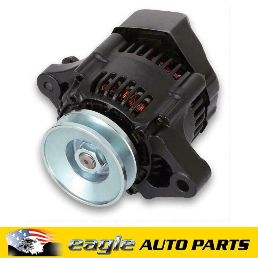 Chev GM Alternator Black Wrinkle Powdercoated V-Belt 50 Amp Nippondenso # 66432