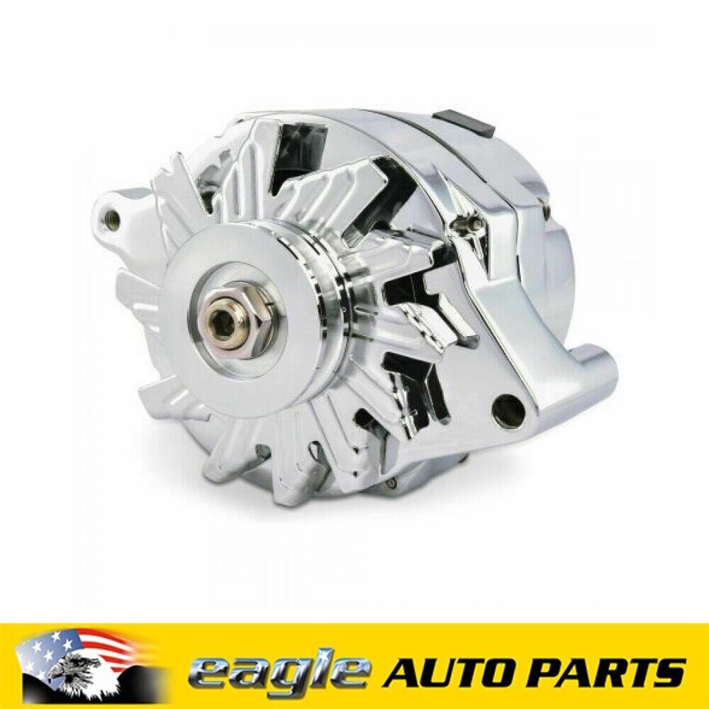 Ford 100 Amp 1 Wire Internal Regulator Chrome Finish Alternator  # 66445-1F