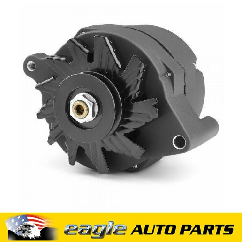 Ford 100 Amp 1 Wire Internal Reg Black Crinkle Finish Alternator  # 66448-1F
