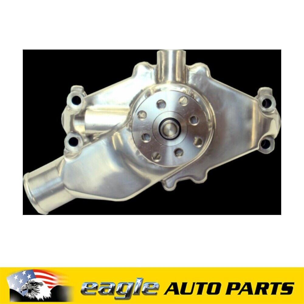 Chev 283 307 327 350 V8 High Flow Polished Short Nose Alloy Water Pump # 68244