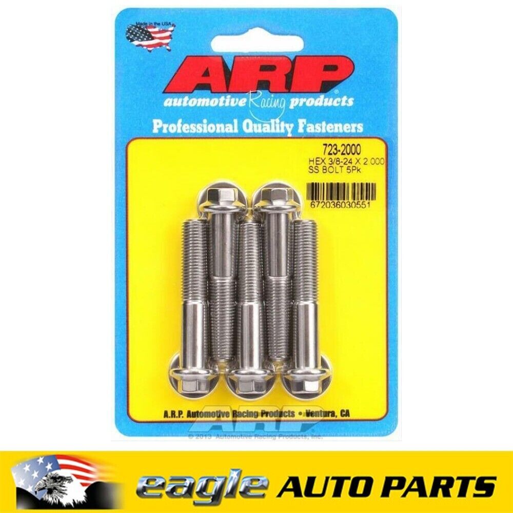 ARP Stainless Steel Bolts 3/8 in.-24 RH Thread, 2.000 in. UHL # 723-2000