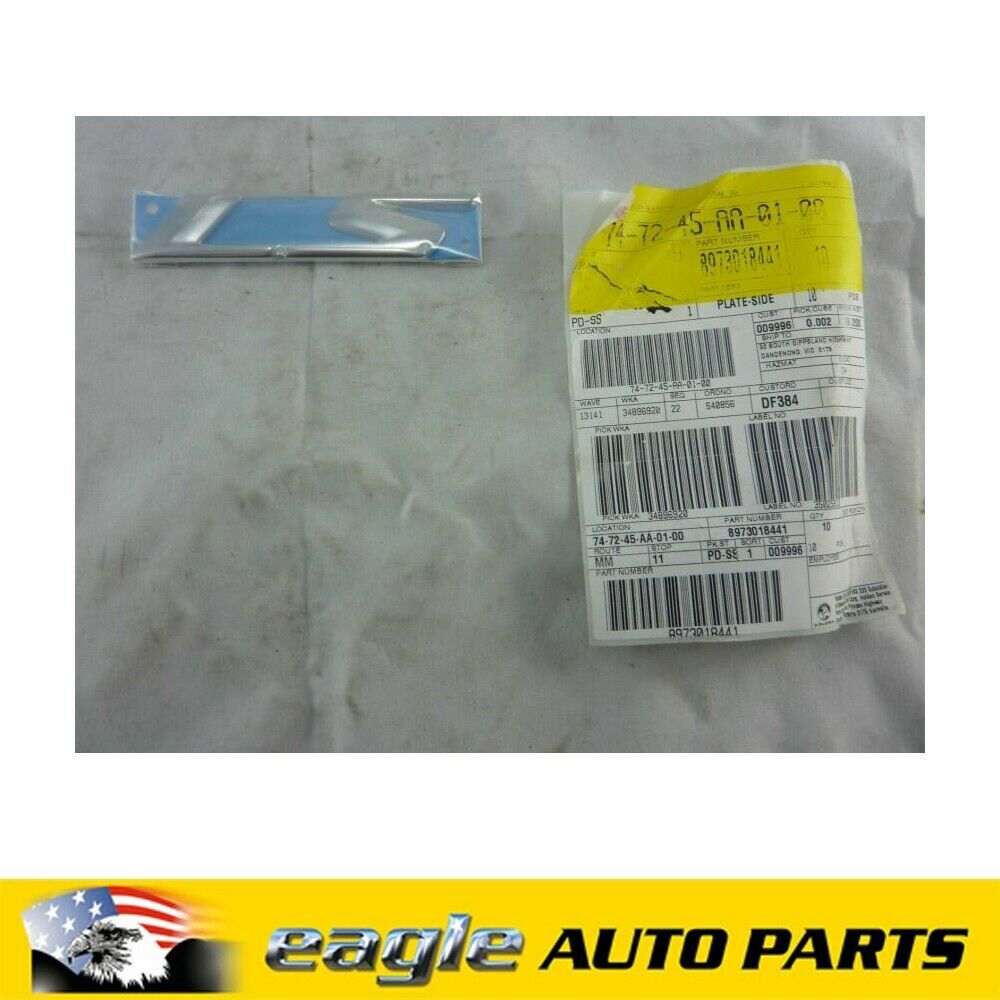 HOLDEN RA RODEO 03 - 06 FRONT DOOR BADGE ( LS ) NOS GENUINE # 8973018441