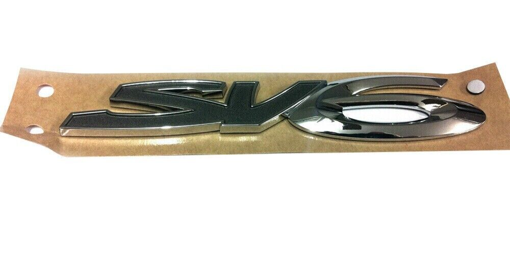 HOLDEN VE VF COMMODORE SV6 BOOTLID TAILGATE BADGE DARK ASH GENUINE GM