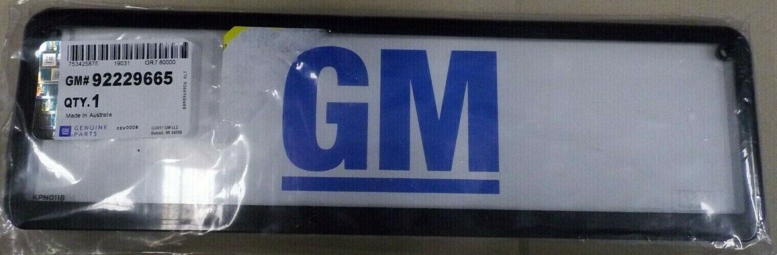 Holden Number Plate Frame Kit Slim Line Front / Standard Rear Genuine GM