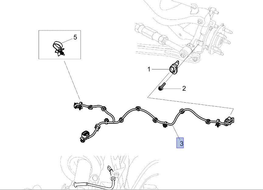 Holden VE Commodore WM Sedan Rear Wheel Speed Sensor Harness 07-08 Genuine
