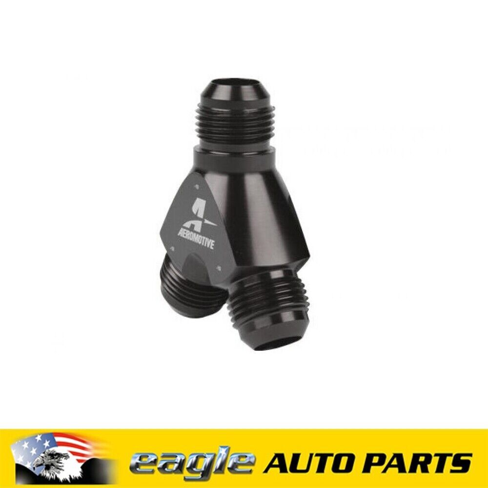 Aeromotive Fuel Y-Block -10 to (2) -10 AN Male Fittings # AER15676