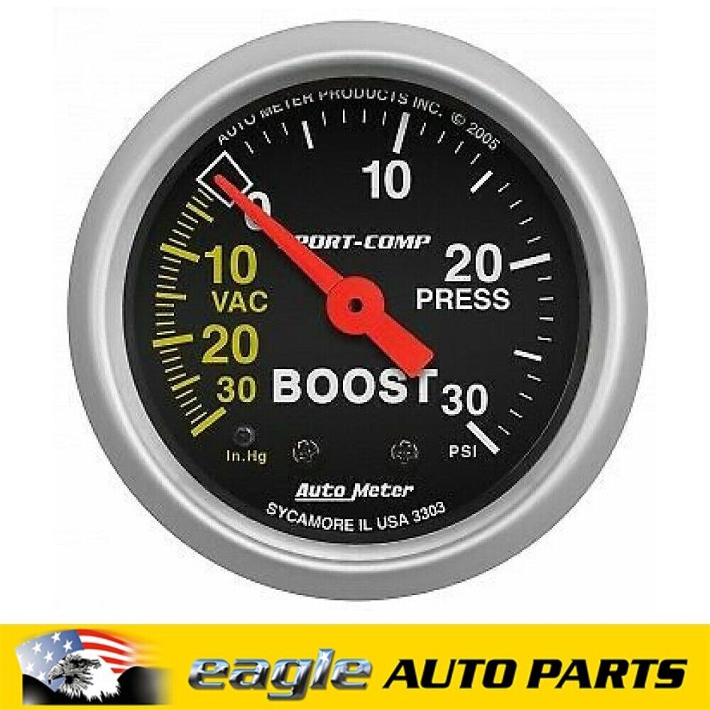 AutoMeter Boost / Vacuum Sport-Comp 2.1/16" Gauge CHEV FORD HOLDEN # AU3303