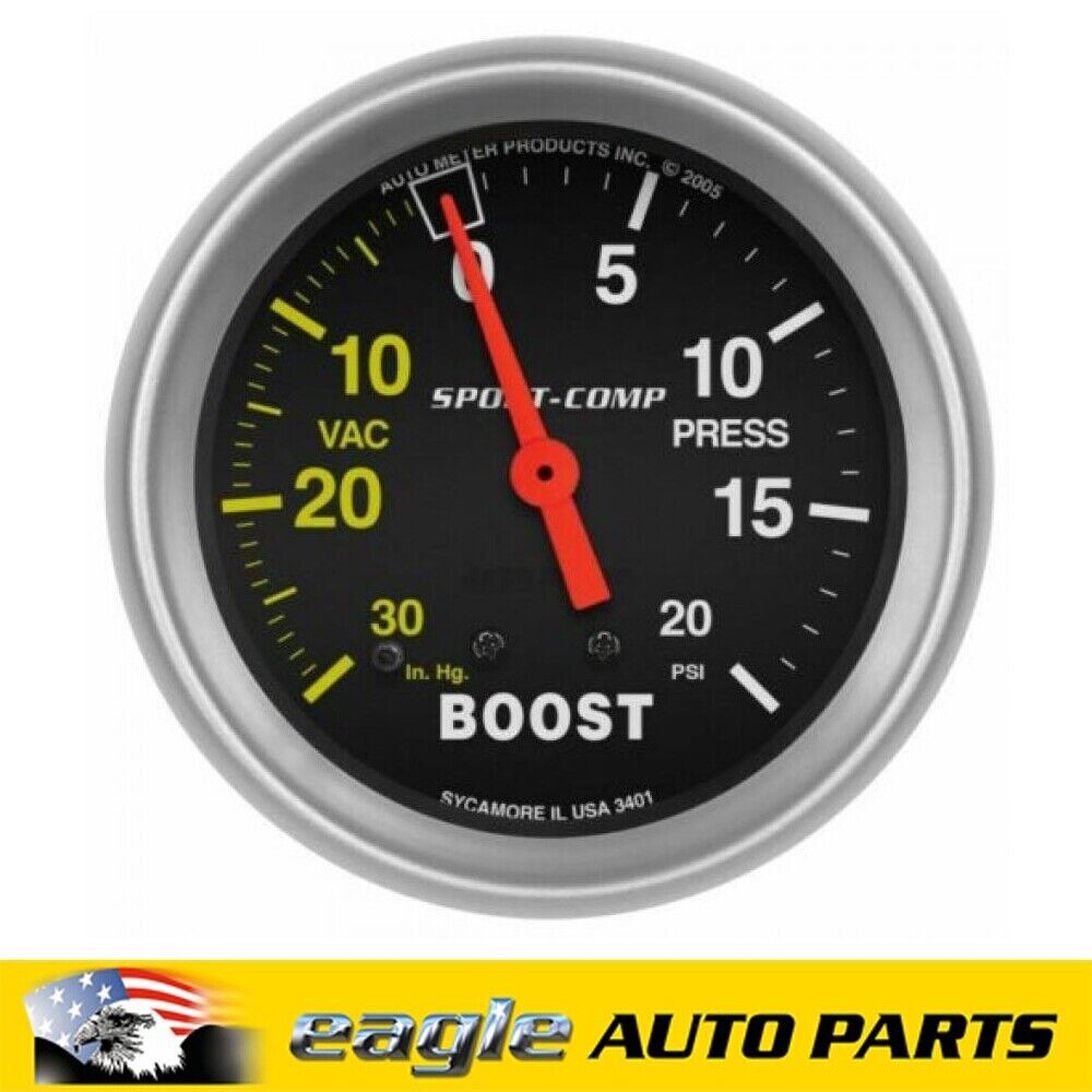 AutoMeter Boost Vacuum Sport-Comp Analog Gauge # AU3401