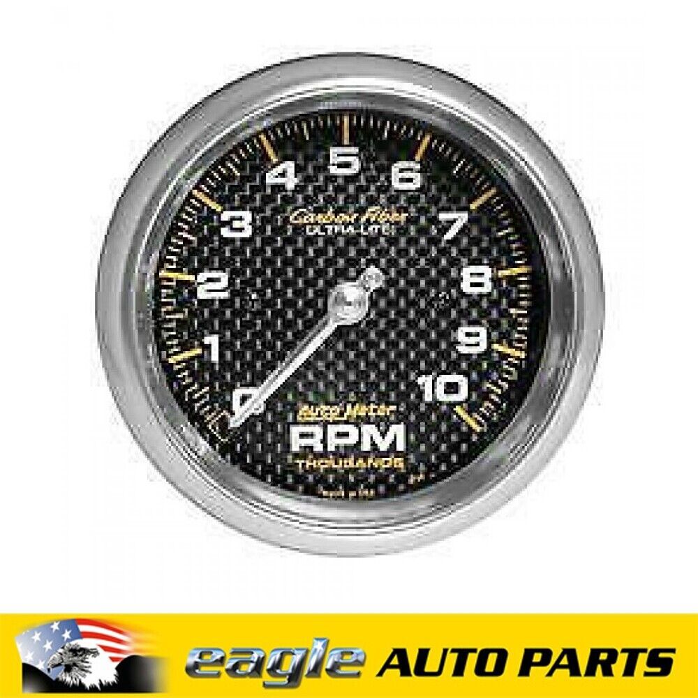 AUTOMETER CARBON FIBER 3-3/8" ELEC IN-DASH TACHOMETER 0-10000 RPM # AU4798