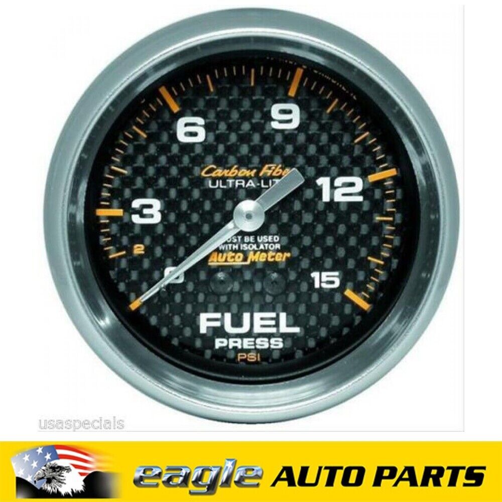 AutoMeter Carbon Fiber Ultra-Lite Analog Gauge Fuel Pressure 2 5/8 in # AU4813