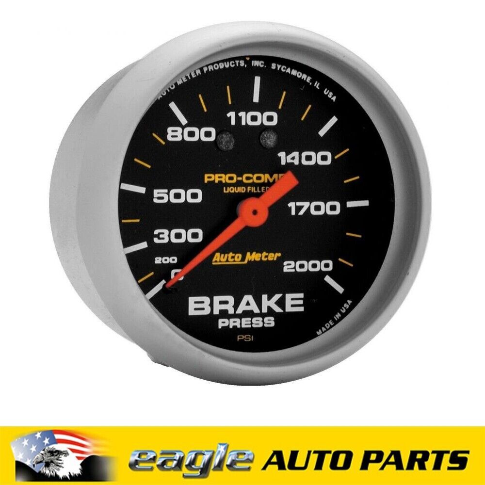 AutoMeter Pro-Comp Analog 2 5/8" 0-2000 psi Brake Pressure Gauge # AU5426