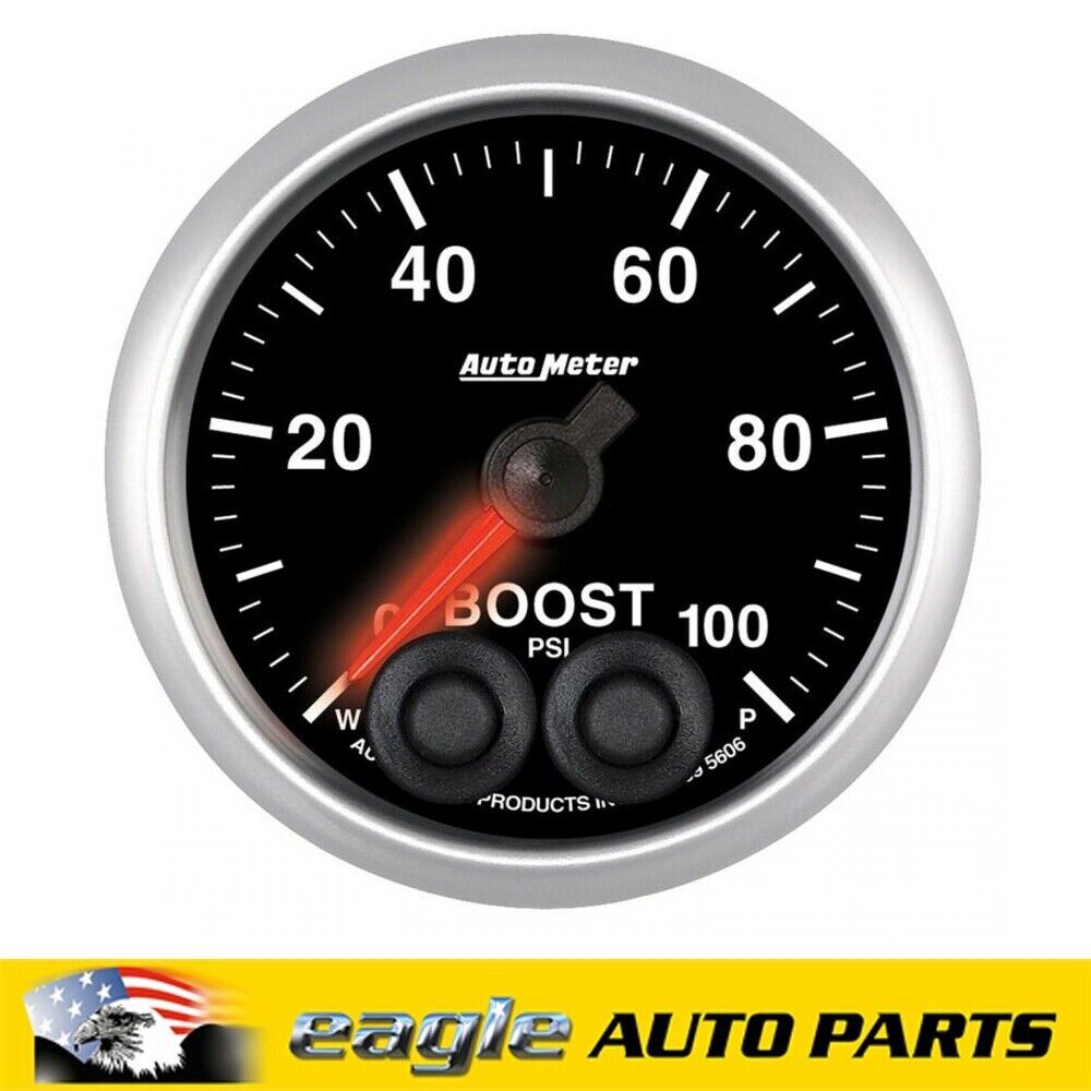 AutoMeter 2 1/16" Elite Series Analog Boost Gauge 0 - 100psi # AU5606