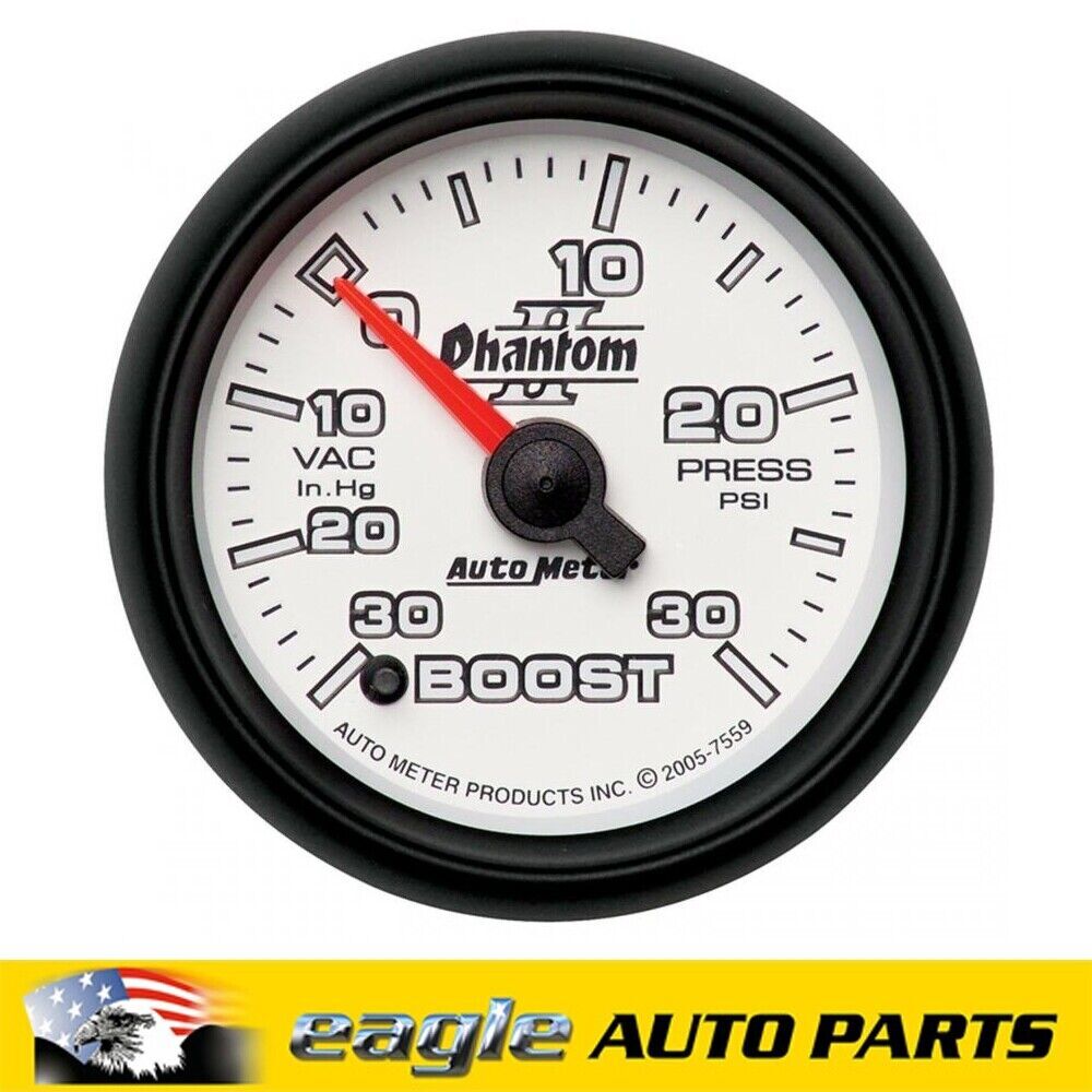AUTOMETER BOOST/VACUUM GAUGE ELECTRIC 2.1/16" 30 PSI/30 In. Hg # AU7559