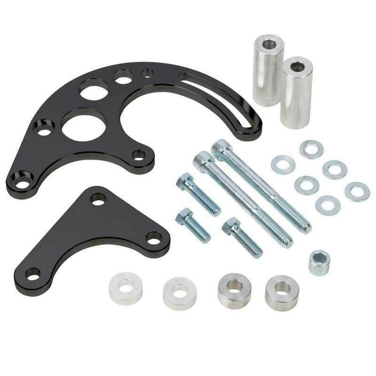 Chev 396 - 454 Big Block CVF Black P/Steer Bracket Suit LWP # B-454-PSBRKT-C-LWP