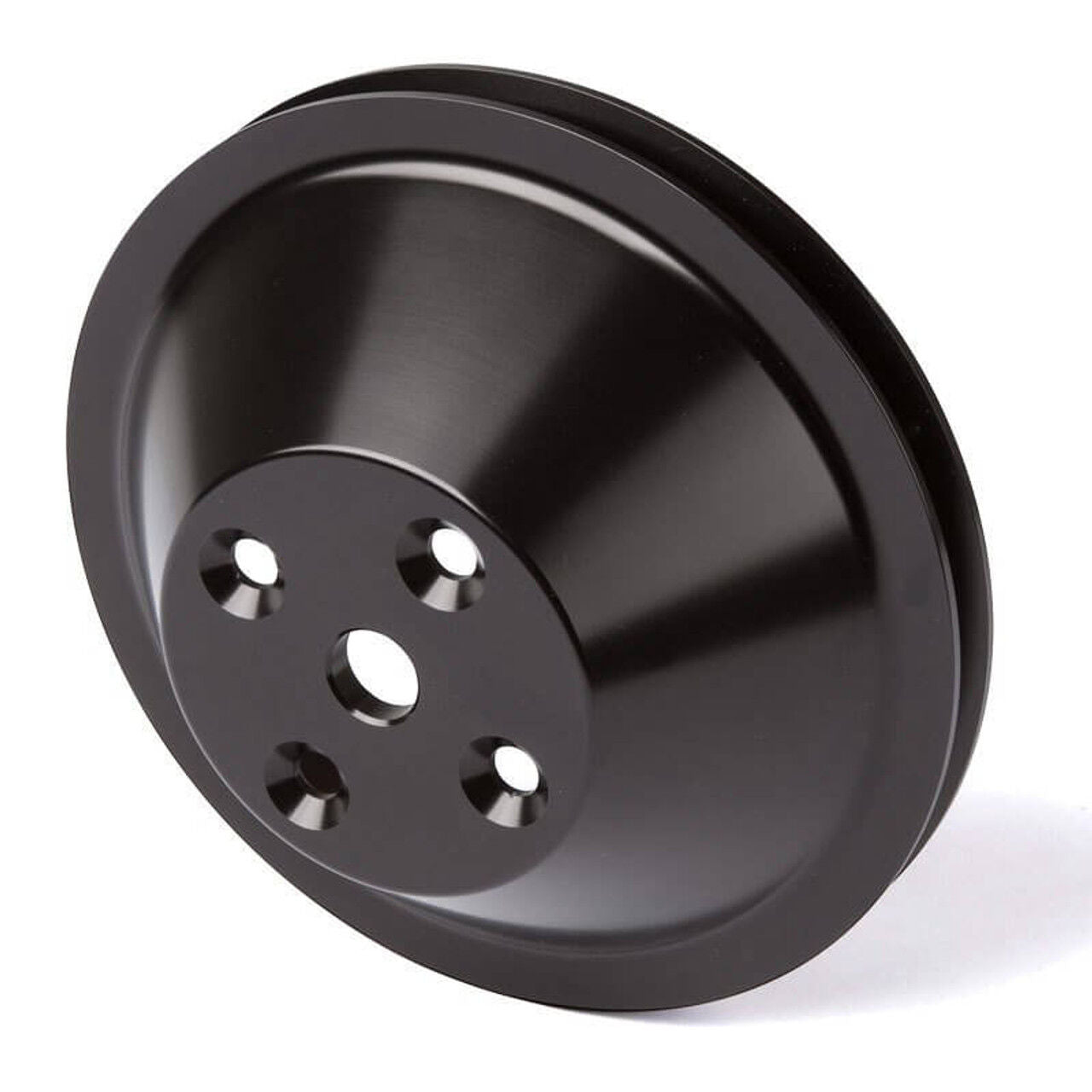 Chev 283 327 350 CVF Billet Black Single Water Pump Pulley Suit LWP # B-SBCL1WP
