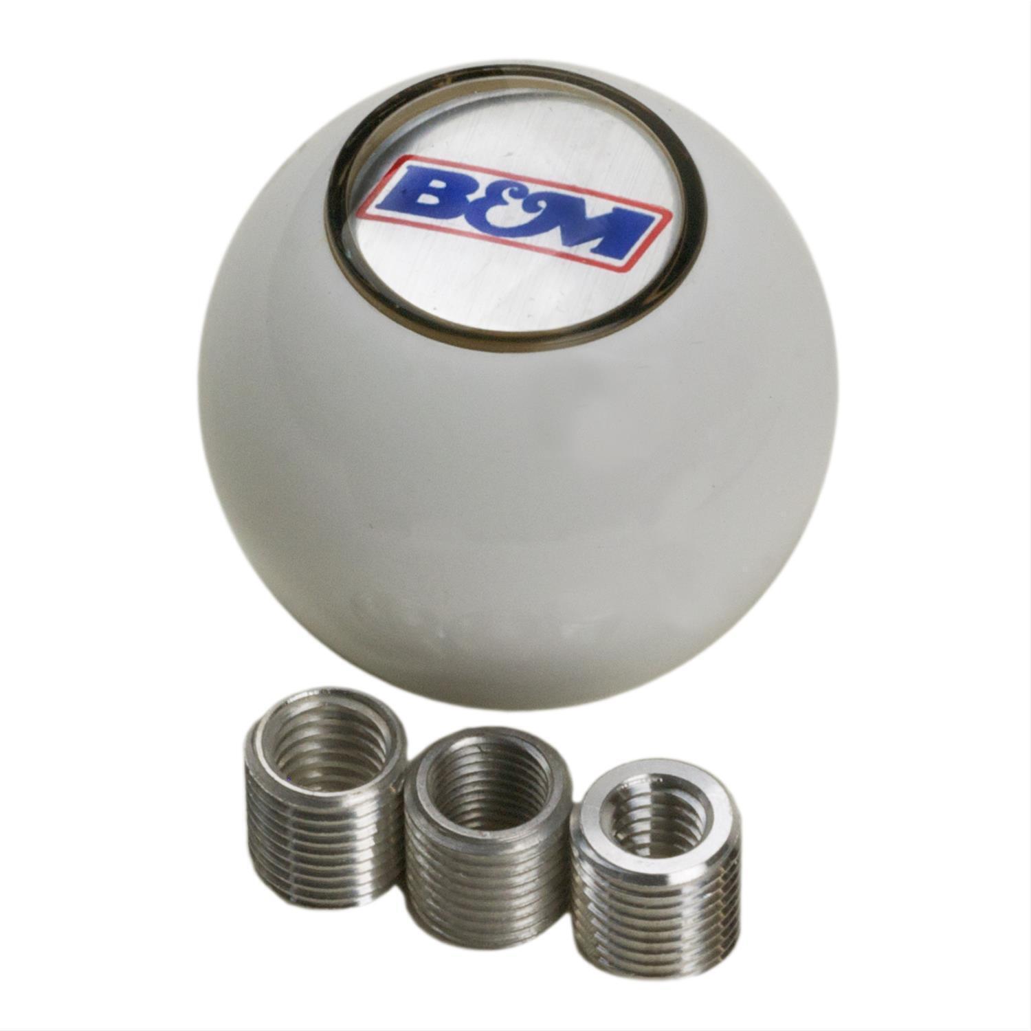 B&M White High Impact Shifter Knob Fits Most B&M Shifters # BM46110
