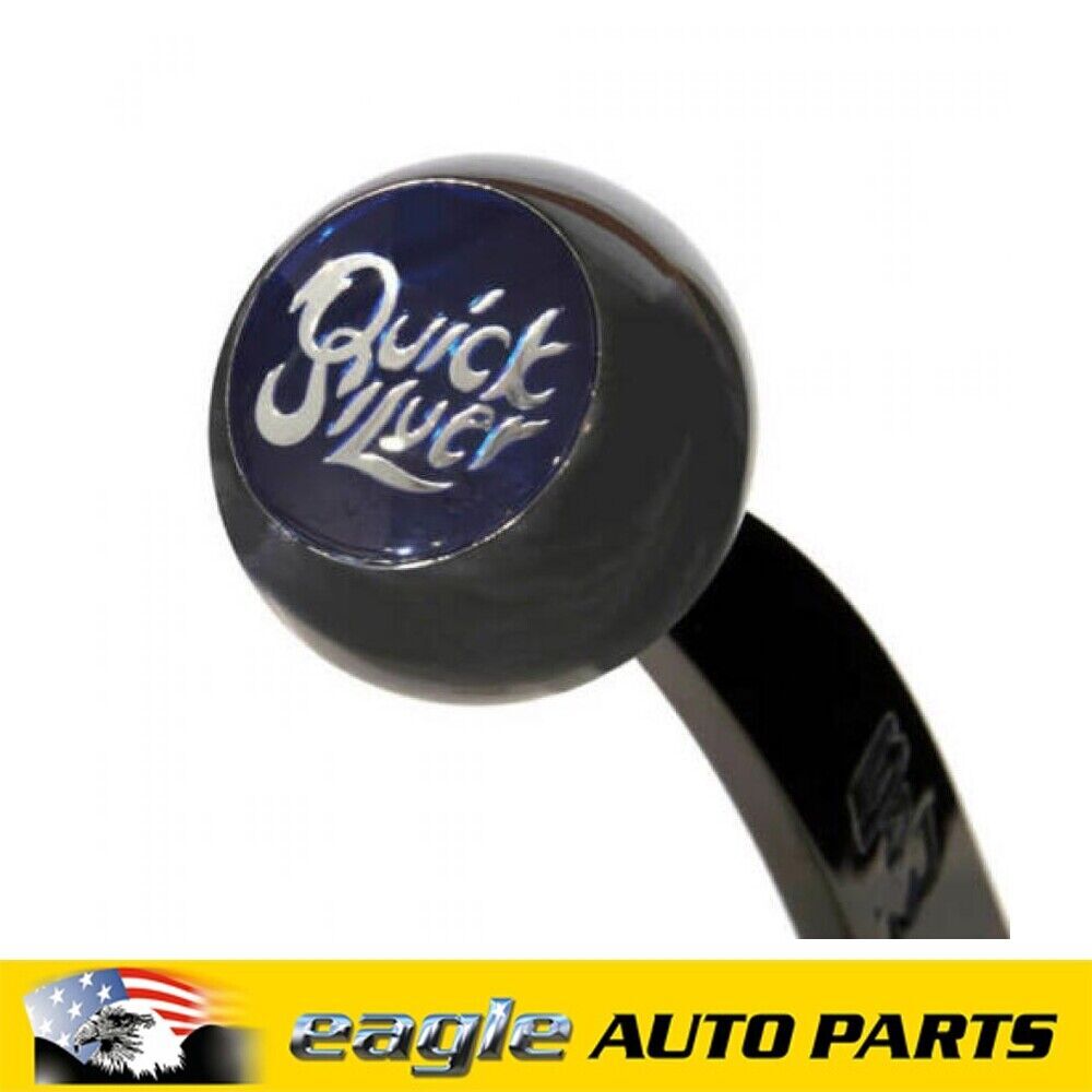 B&M Quicksilver Replacement Shifter Knob Black Chrome # BM81670