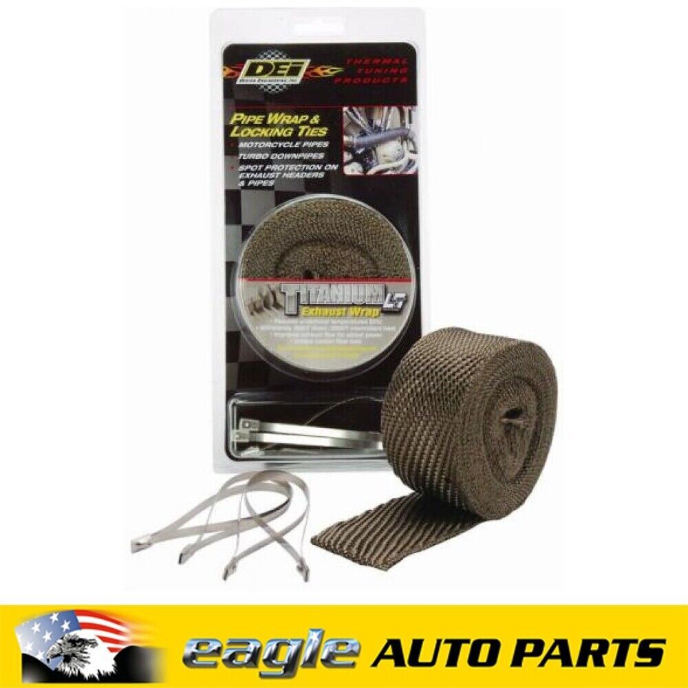 DEI Titanium Exhaust Wrap, 1,8000 F, 2 in. Width, 25 ft. Len # DEI-010123