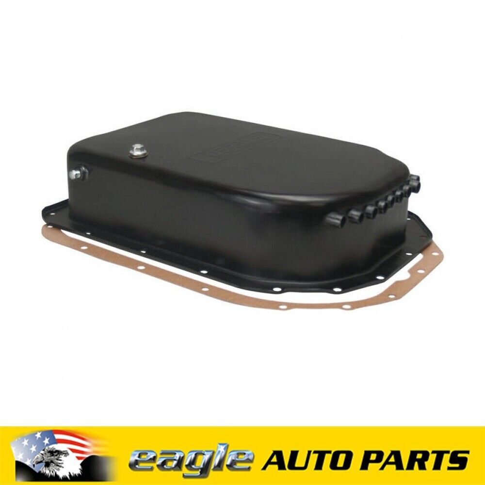 Derale Transmission Pan Cooler 4 1/16 in Deep Black Chev GMC 4L80E # DER-14207